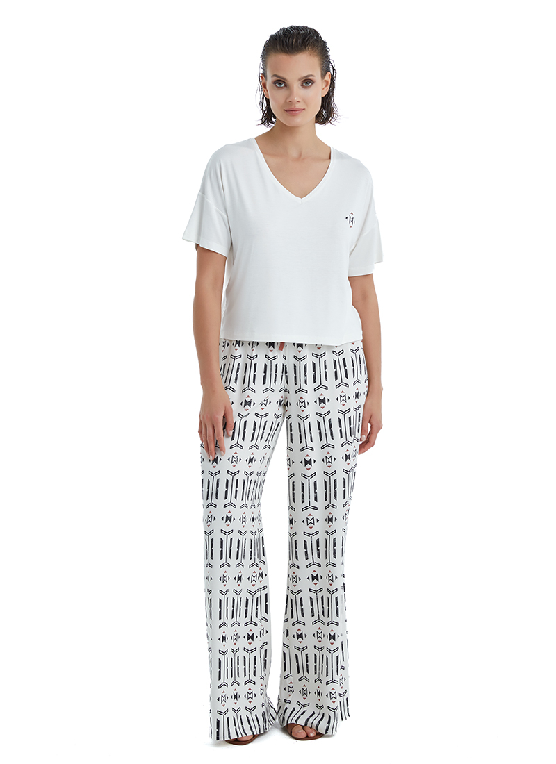 Kadın Pantolon 51389 - Baskılı - 1