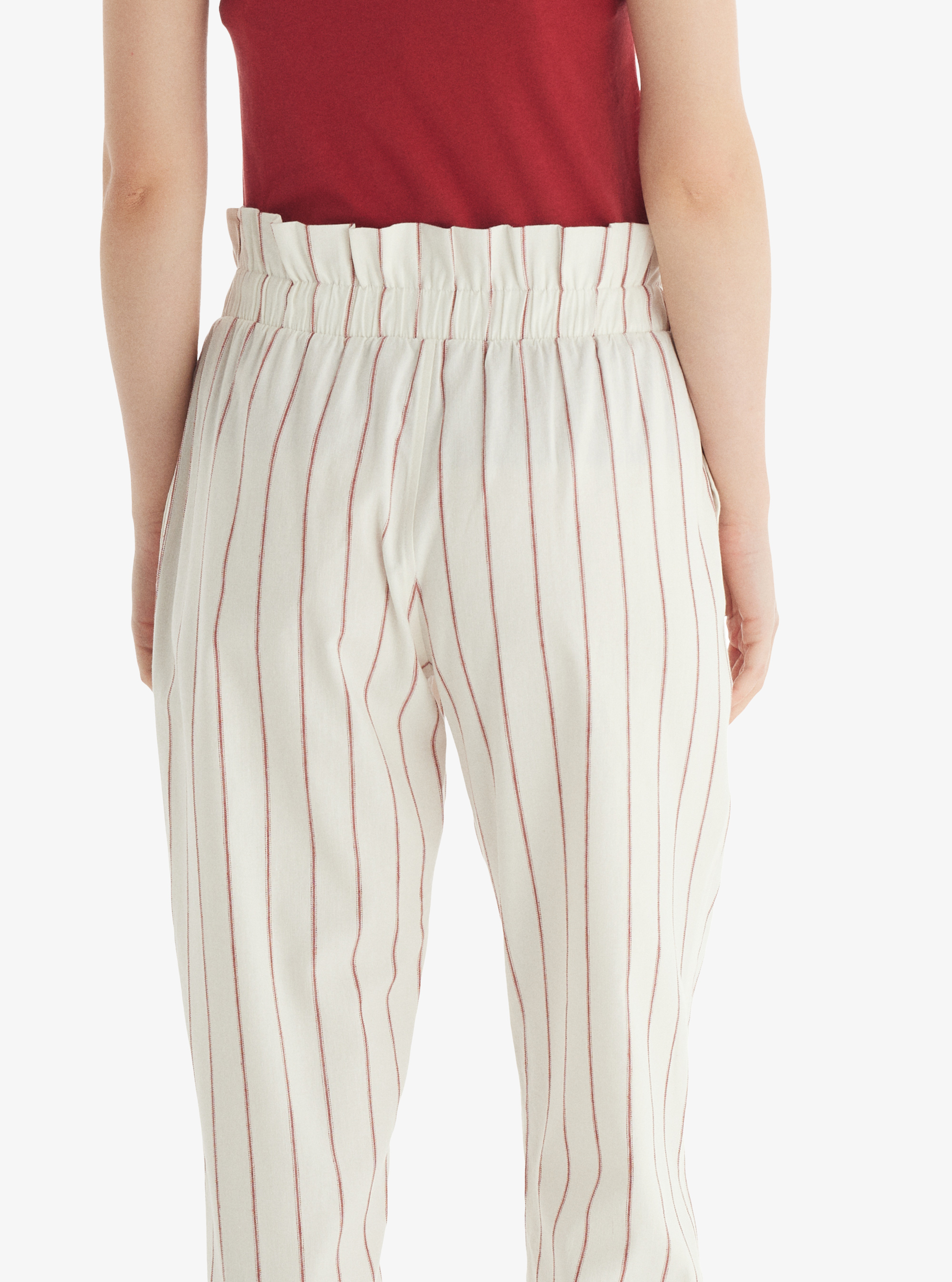 Kadın Pantolon 60560 - Bordo Çizgili - Blackspade (1)