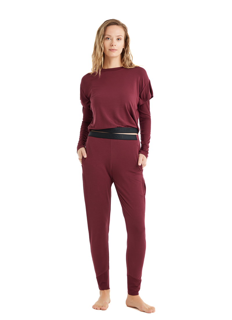 Kadın Pijama Altı 51643 - Bordo - 4