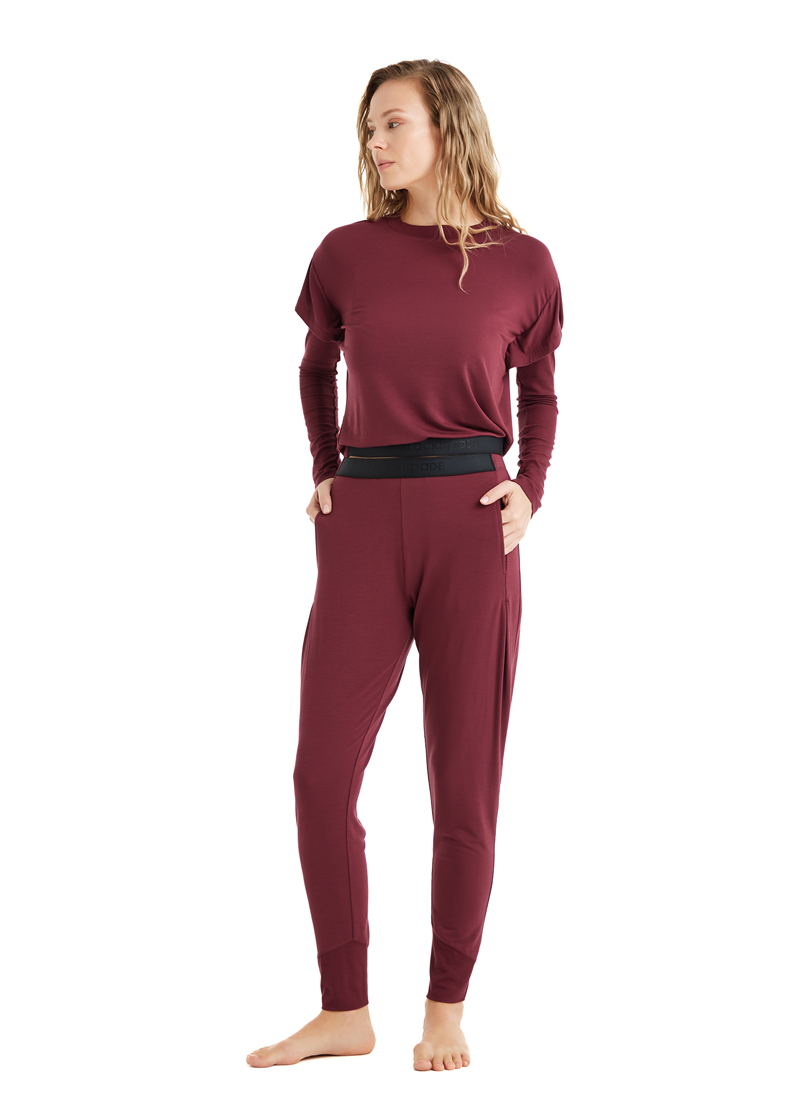 Kadın Pijama Altı 51643 - Bordo - 6