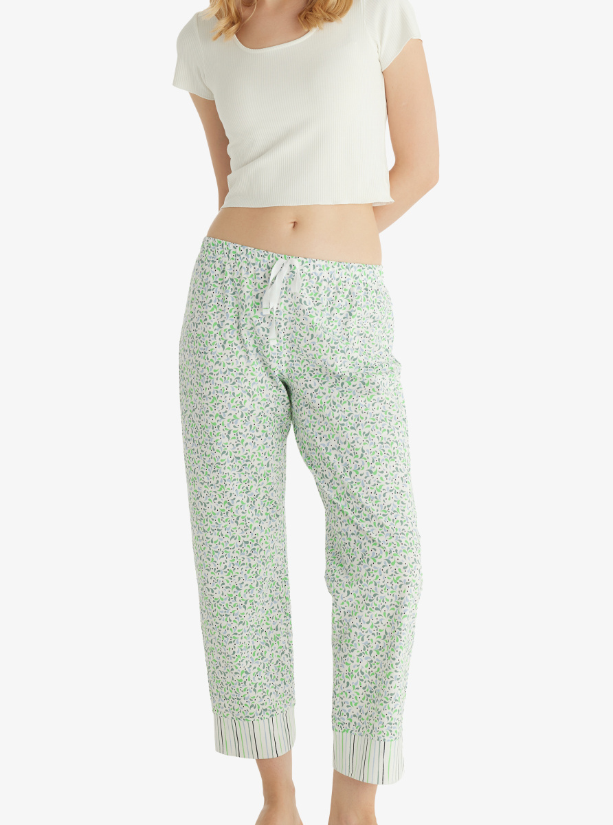 Kadın Pijama Altı 51805 - Çiçek Baskılı - Blackspade