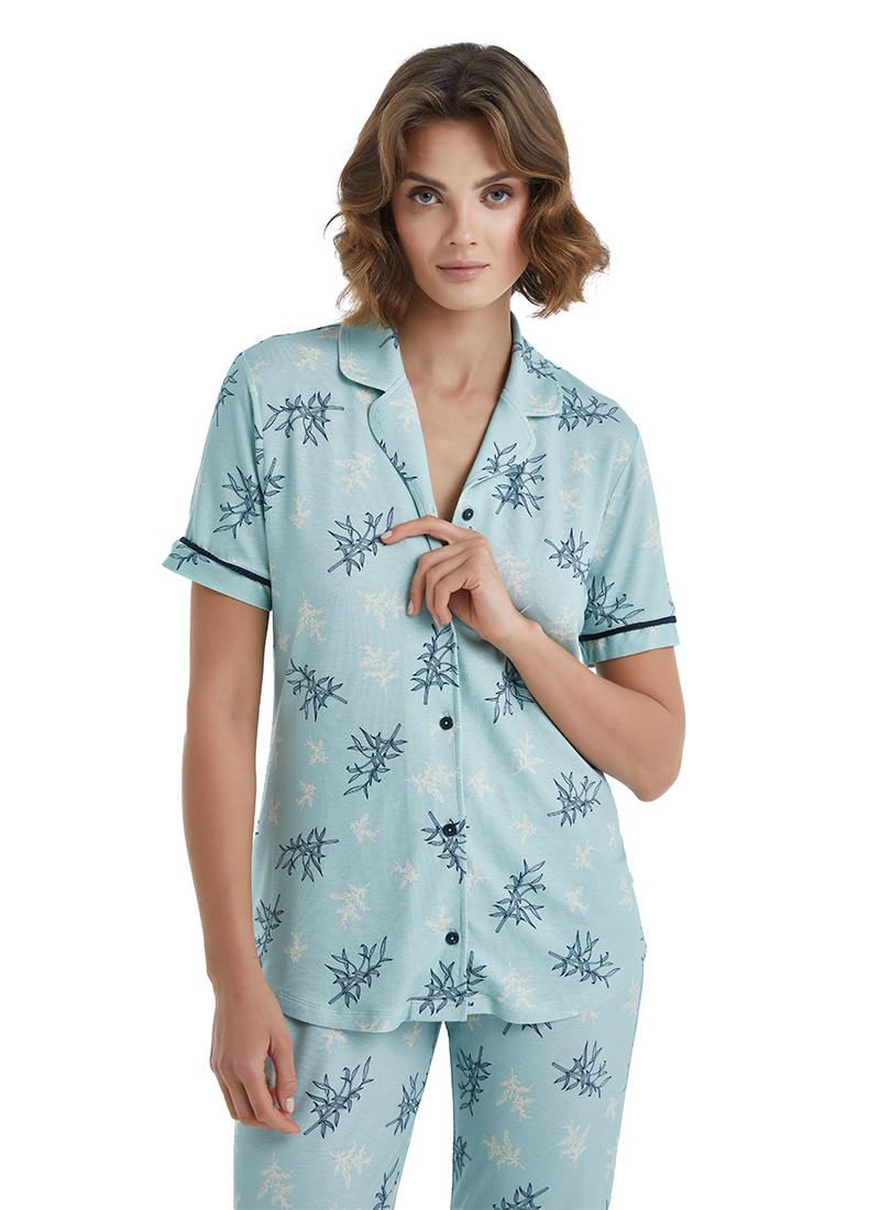 Kadın Pijama Takımı 51411 - Mavi - 5