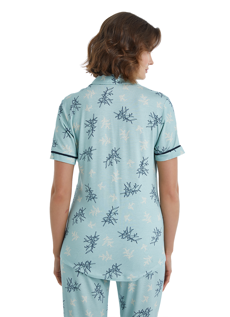 Kadın Pijama Takımı 51411 - Mavi - 7