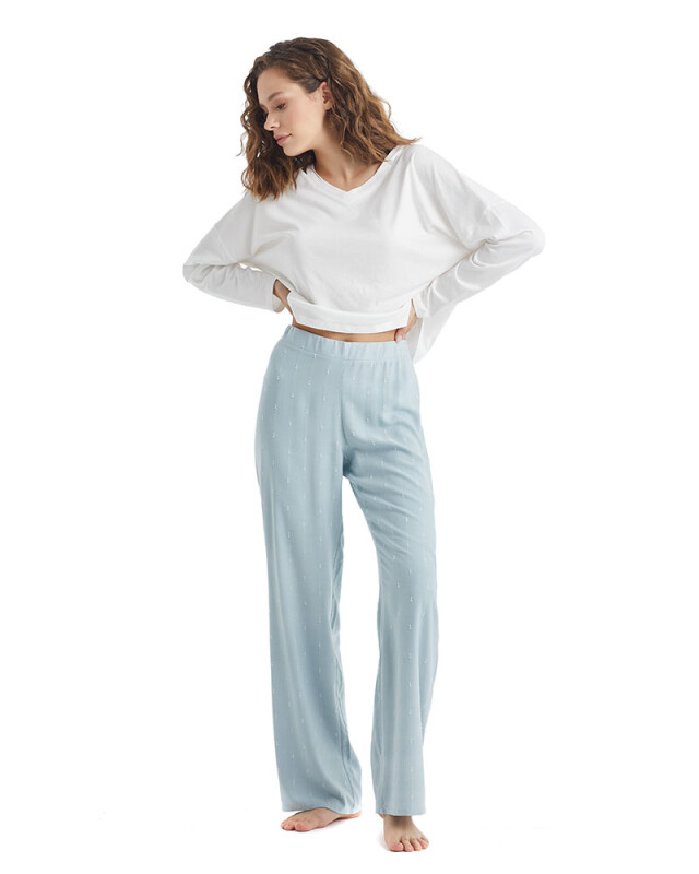 Kadın Pijama Takımı 51222 - Beyaz - 3