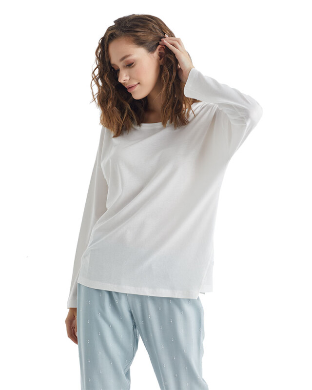 Kadın Pijama Takımı 51223 - Beyaz - 4