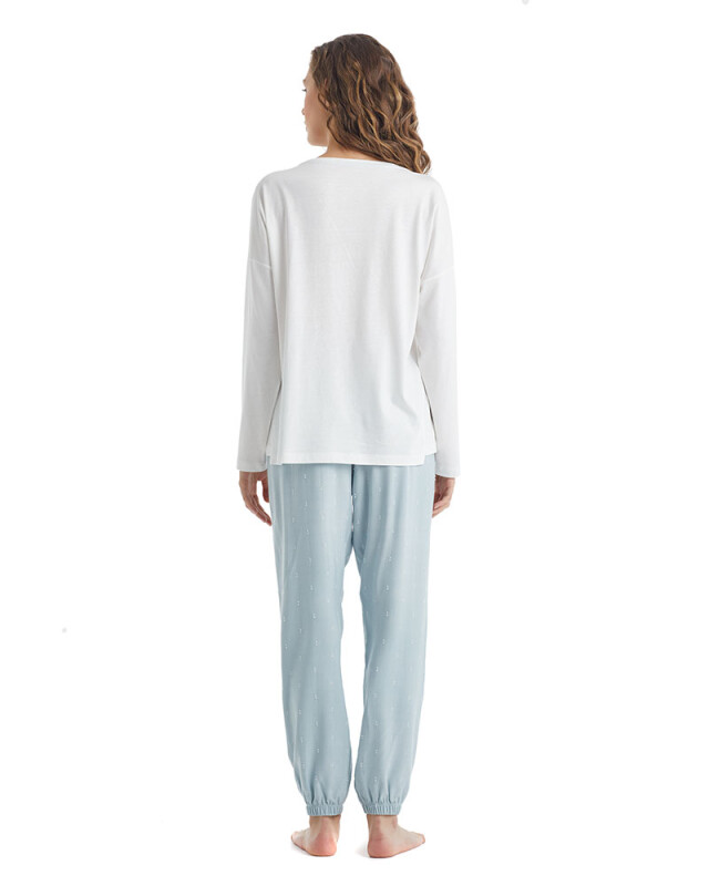 Kadın Pijama Takımı 51223 - Beyaz - 2