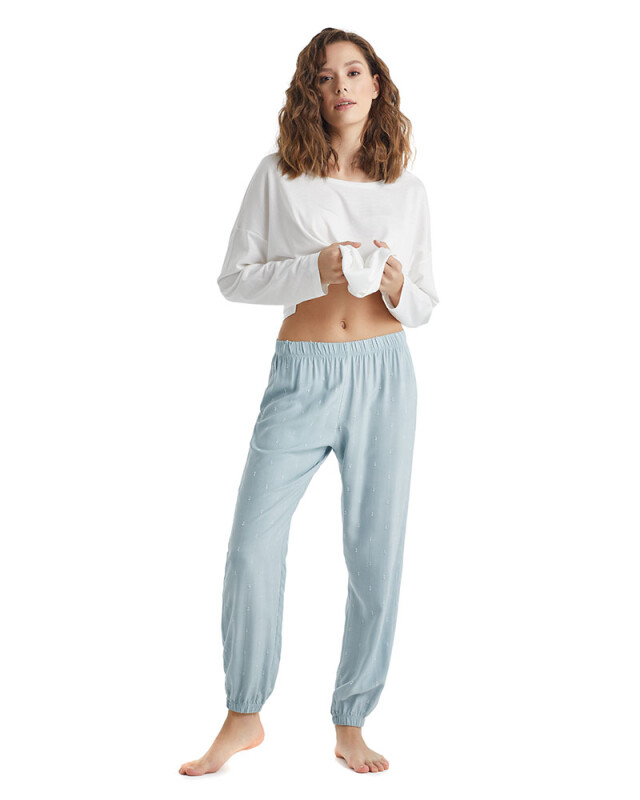 Kadın Pijama Takımı 51223 - Beyaz - 3