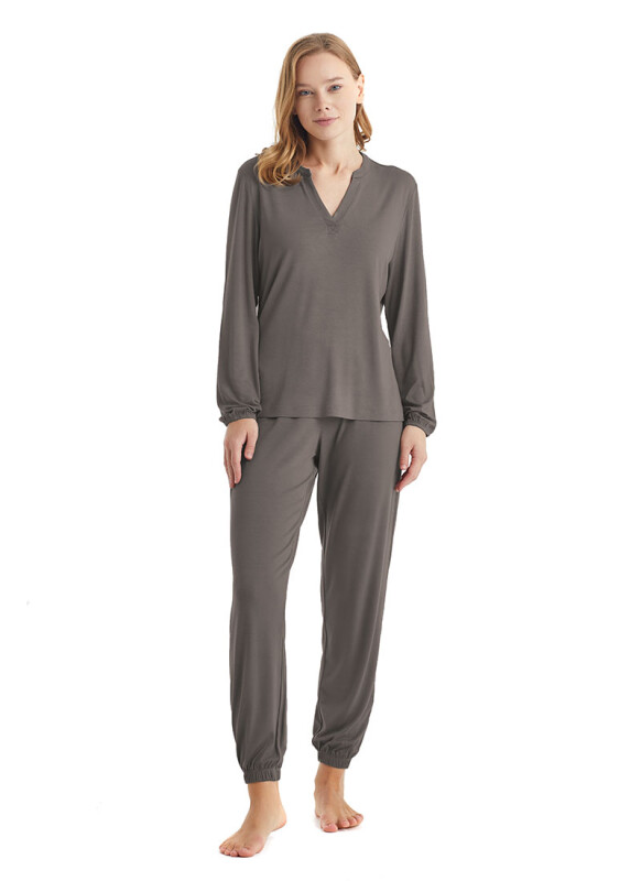 Kadın Pijama Takımı 51231 - Vizon - 1
