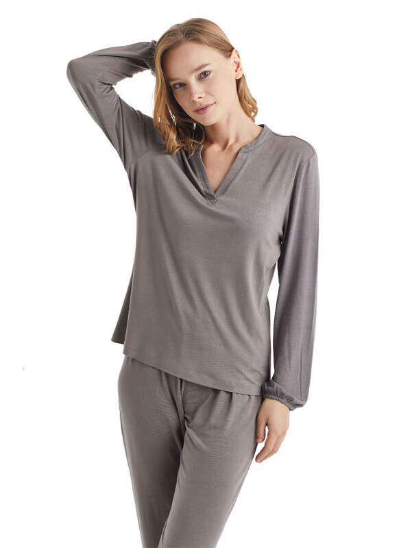 Kadın Pijama Takımı 51231 - Vizon - 3