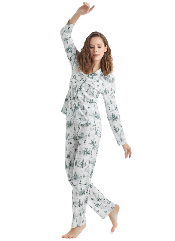 Kadın Pijama Takımı 51235 - Desenli - 1