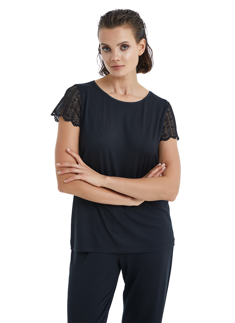 Kadın Pijama Takımı 51302 - Siyah - 4