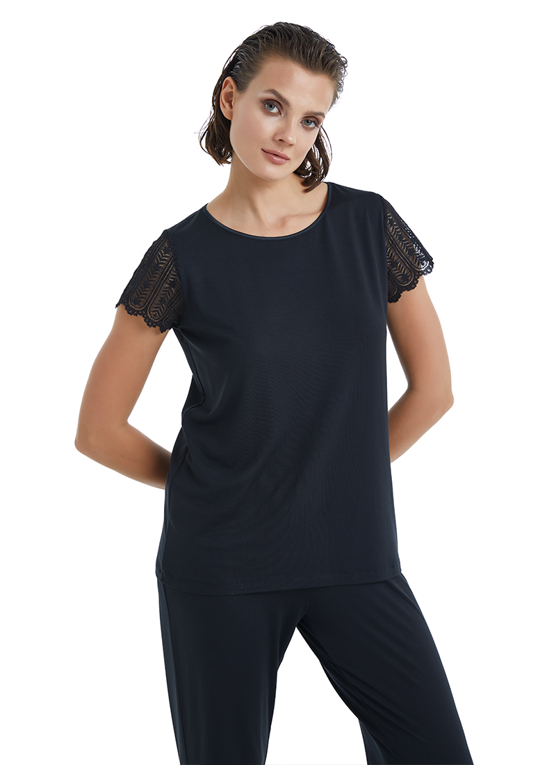 Kadın Pijama Takımı 51302 - Siyah - 6