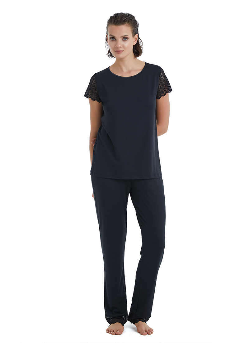 Kadın Pijama Takımı 51302 - Siyah - 1