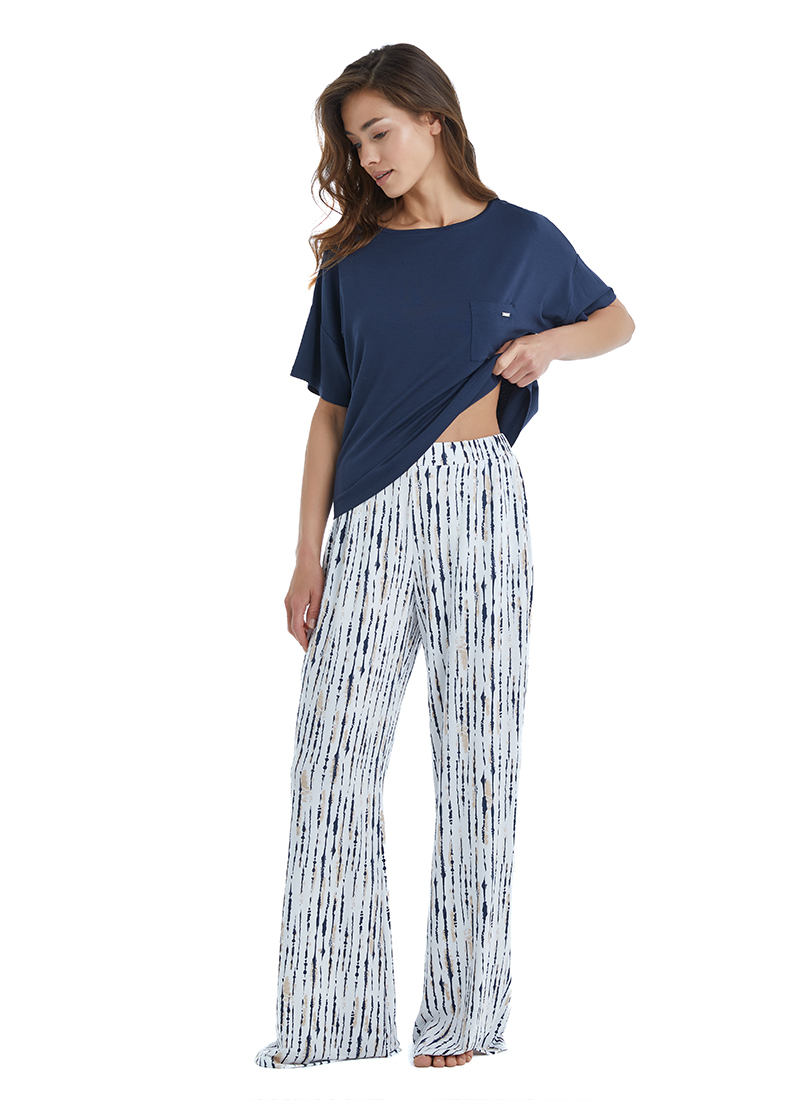 Kadın Pijama Takımı 51372 - Lacivert - 2
