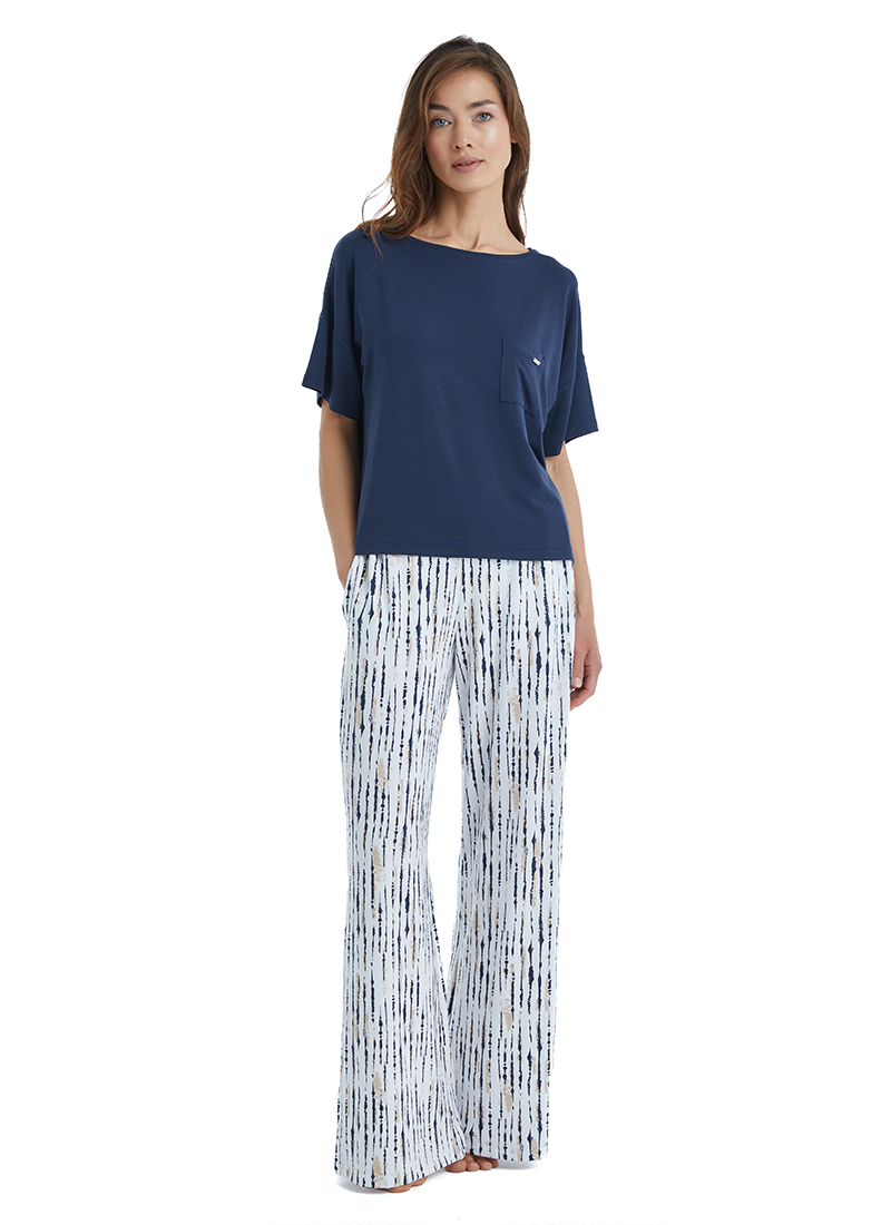 Kadın Pijama Takımı 51372 - Lacivert - 1