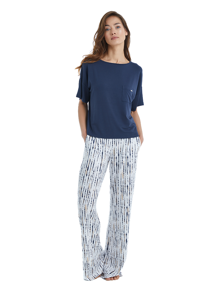 Kadın Pijama Takımı 51372 - Lacivert - 3
