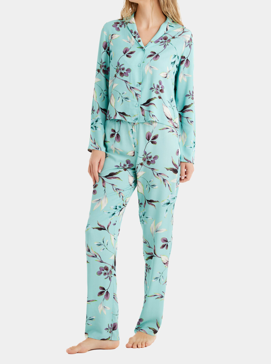 Kadın Pijama Takımı 51662 - Desenli - 4