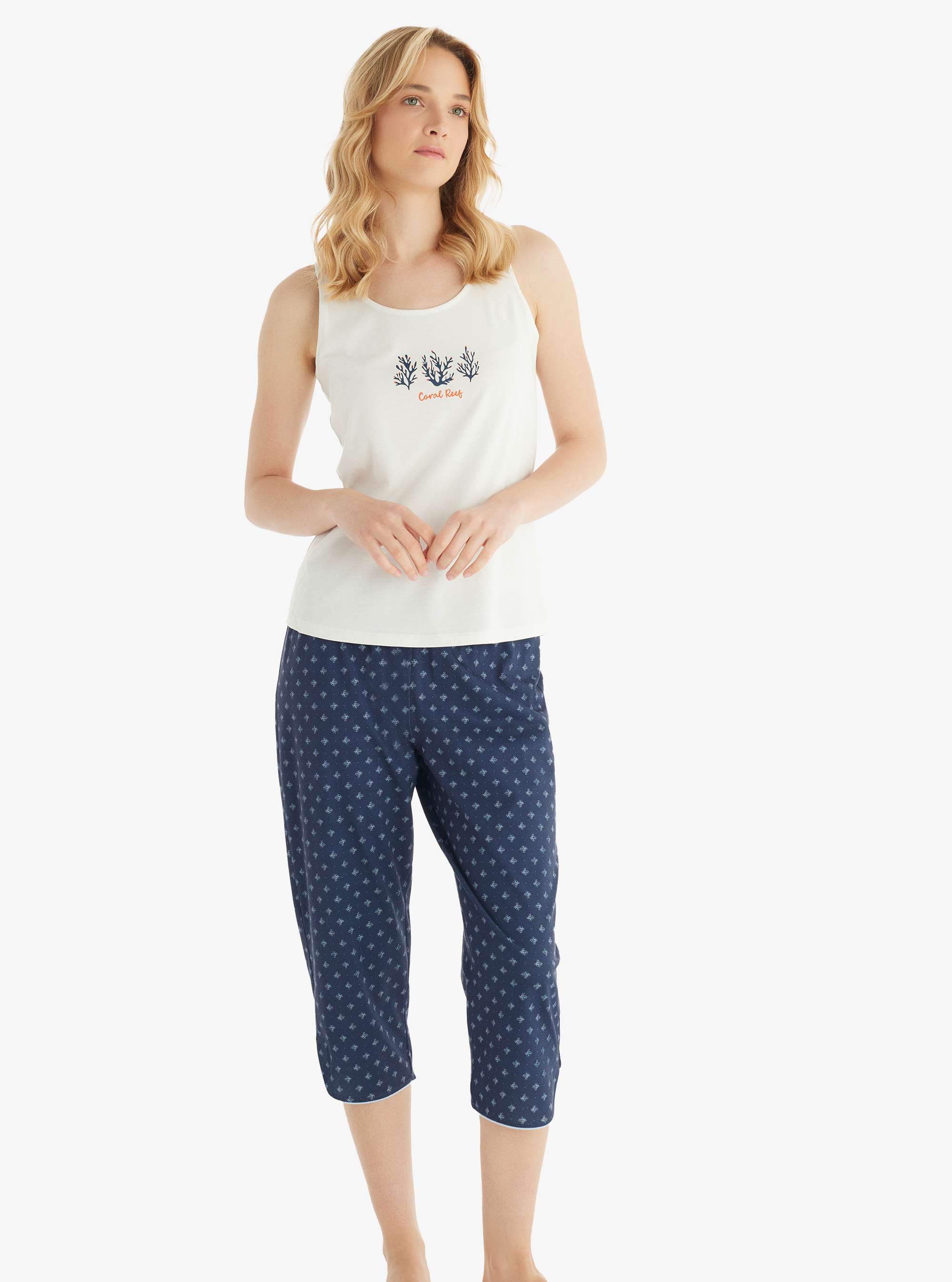Kadın Pijama Takımı 51843 - Krem - 1
