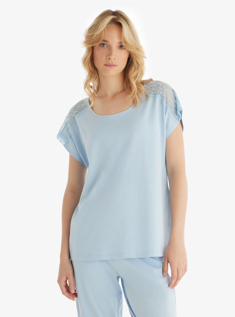 Kadın Pijama Takımı 51846 - Mavi - 1