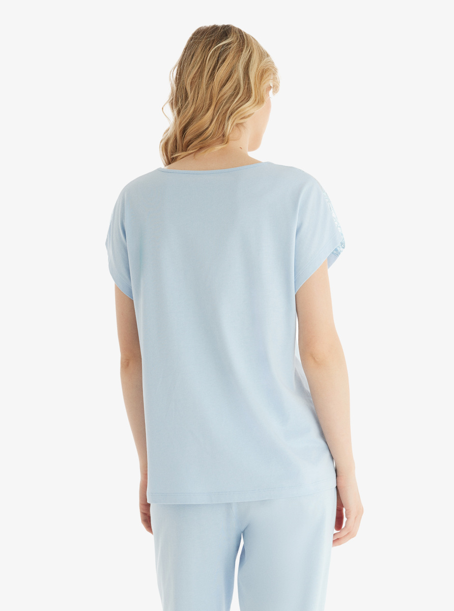 Kadın Pijama Takımı 51846 - Mavi - 2