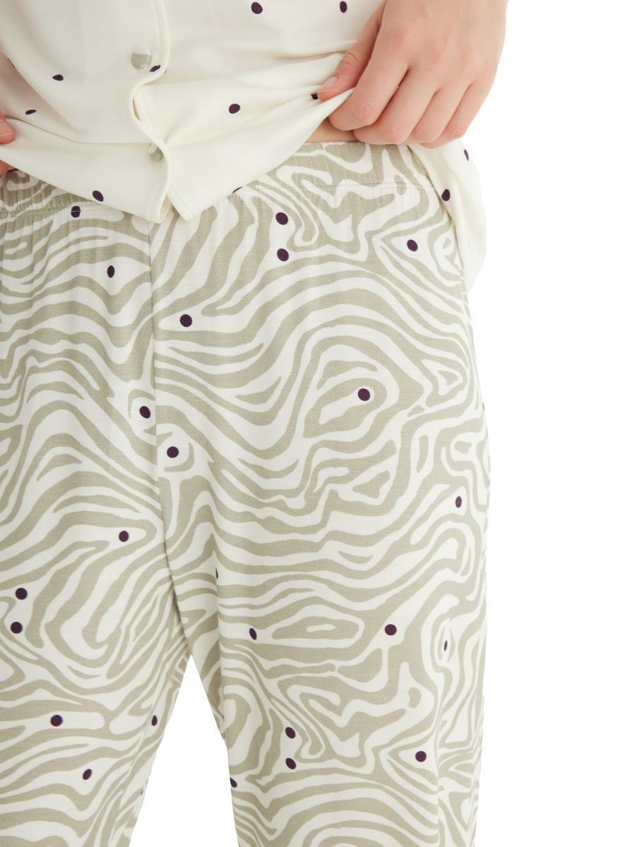Kadın Pijama Takımı 51857 - Puantiye Baskılı - 4