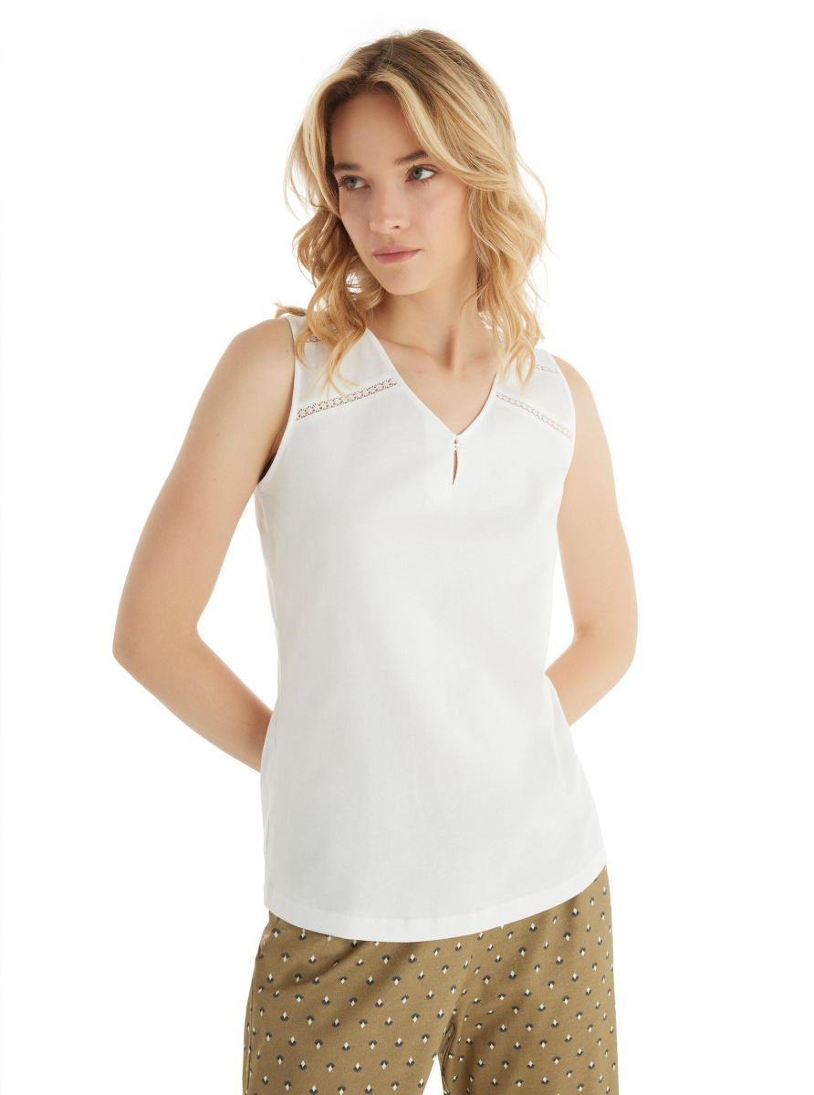 Kadın Pijama Takımı 51864 - Beyaz - 3
