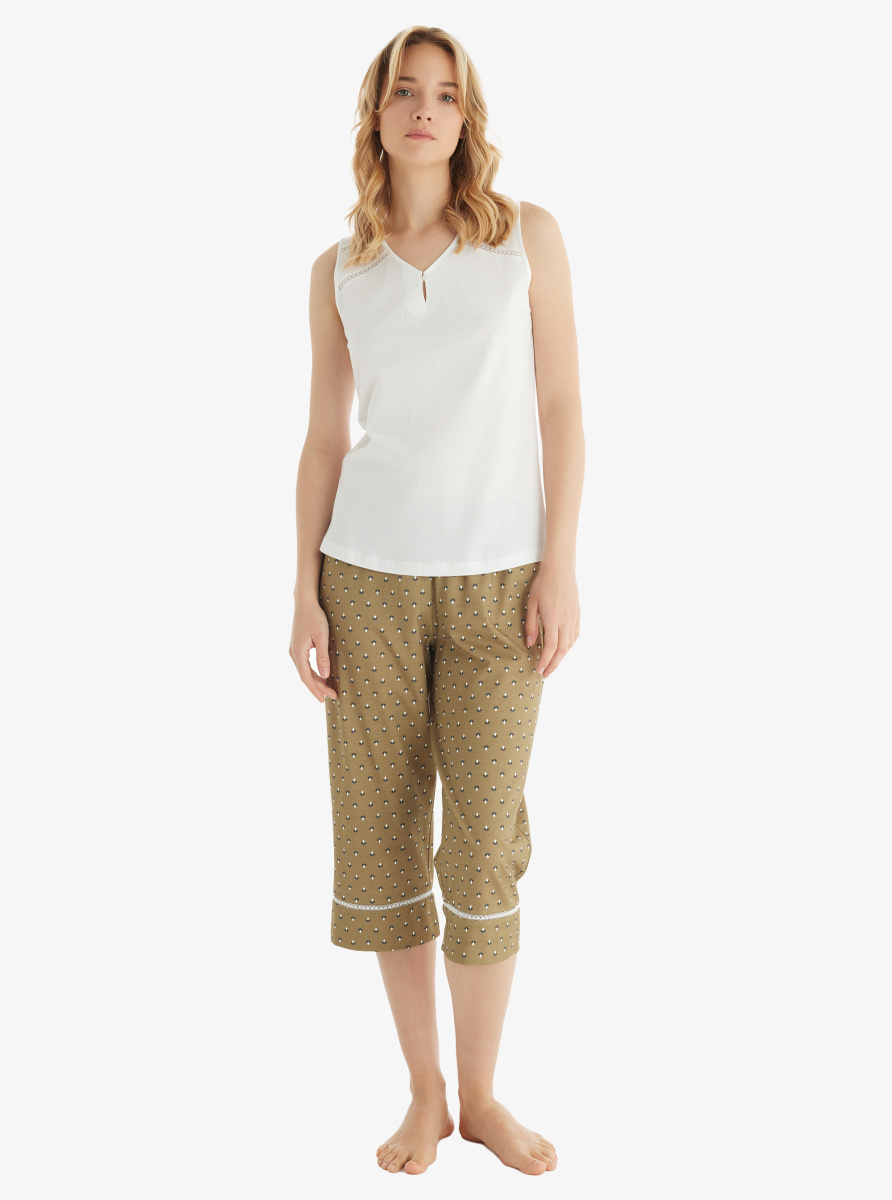 Kadın Pijama Takımı 51864 - Beyaz - 1