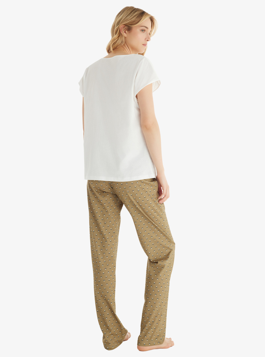 Kadın Pijama Takımı 51865 - Beyaz - 2