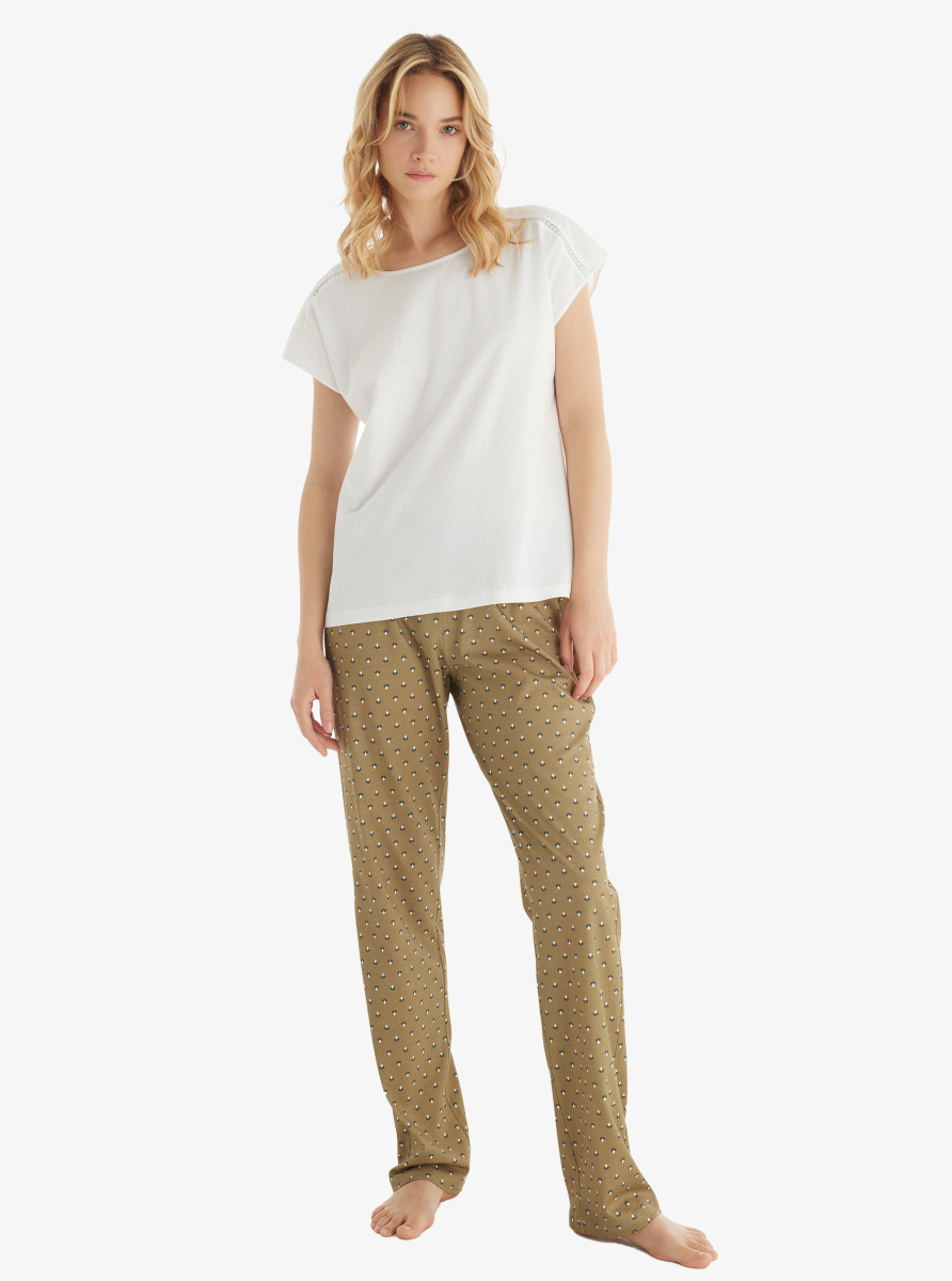 Kadın Pijama Takımı 51865 - Beyaz - 1