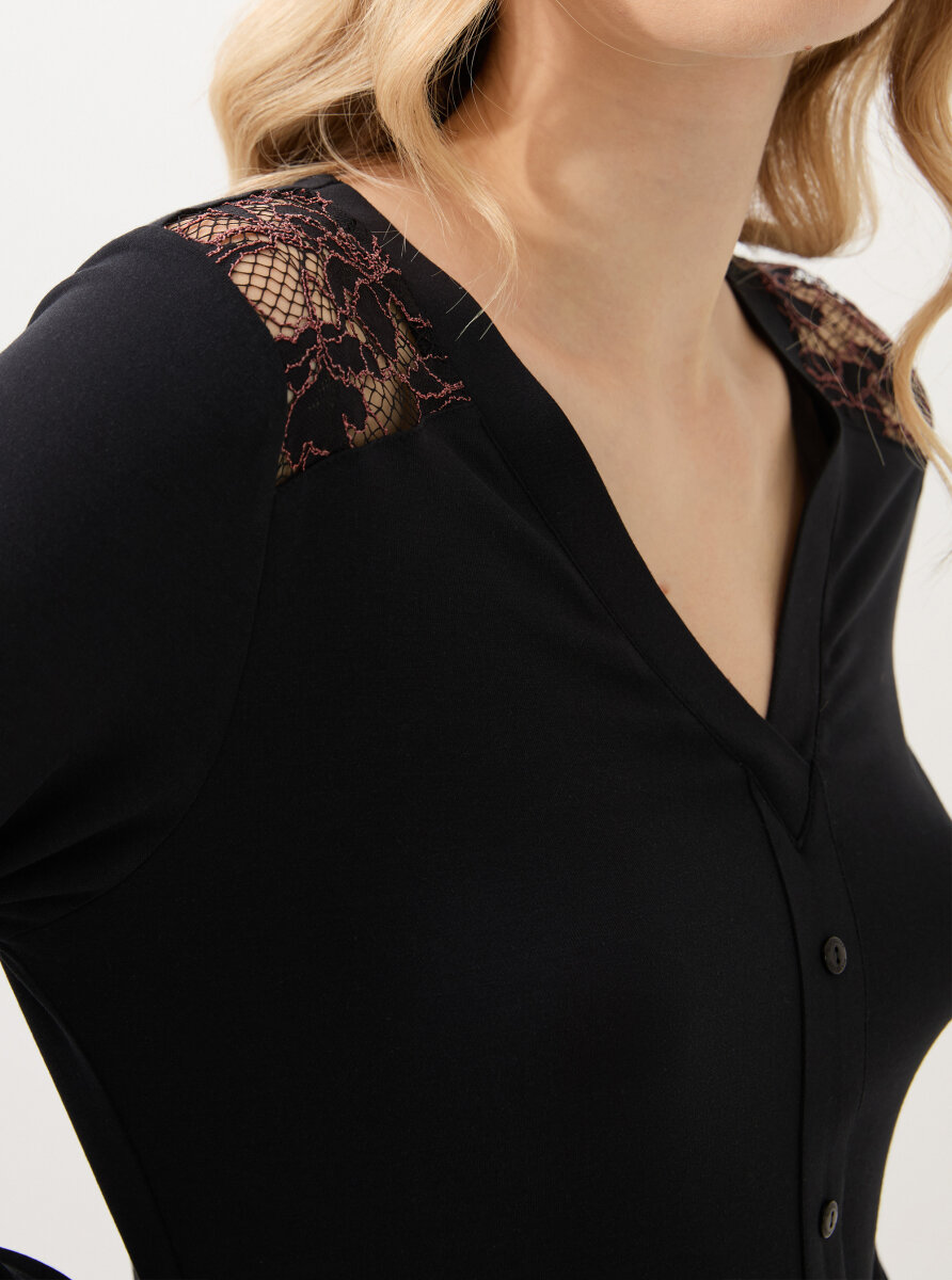 Kadın Pijama Takımı 51902 - Siyah - 5