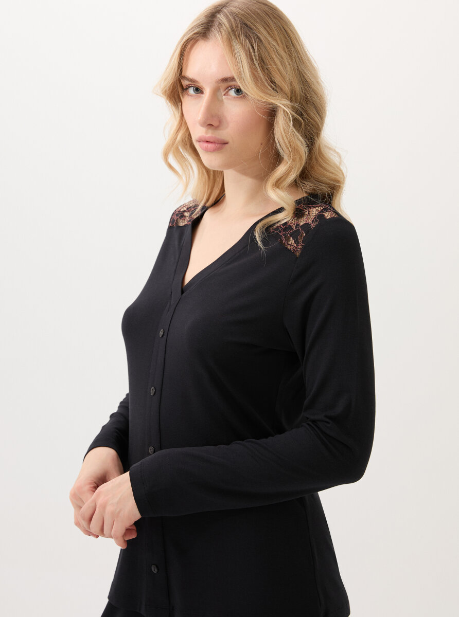 Kadın Pijama Takımı 51902 - Siyah - 2
