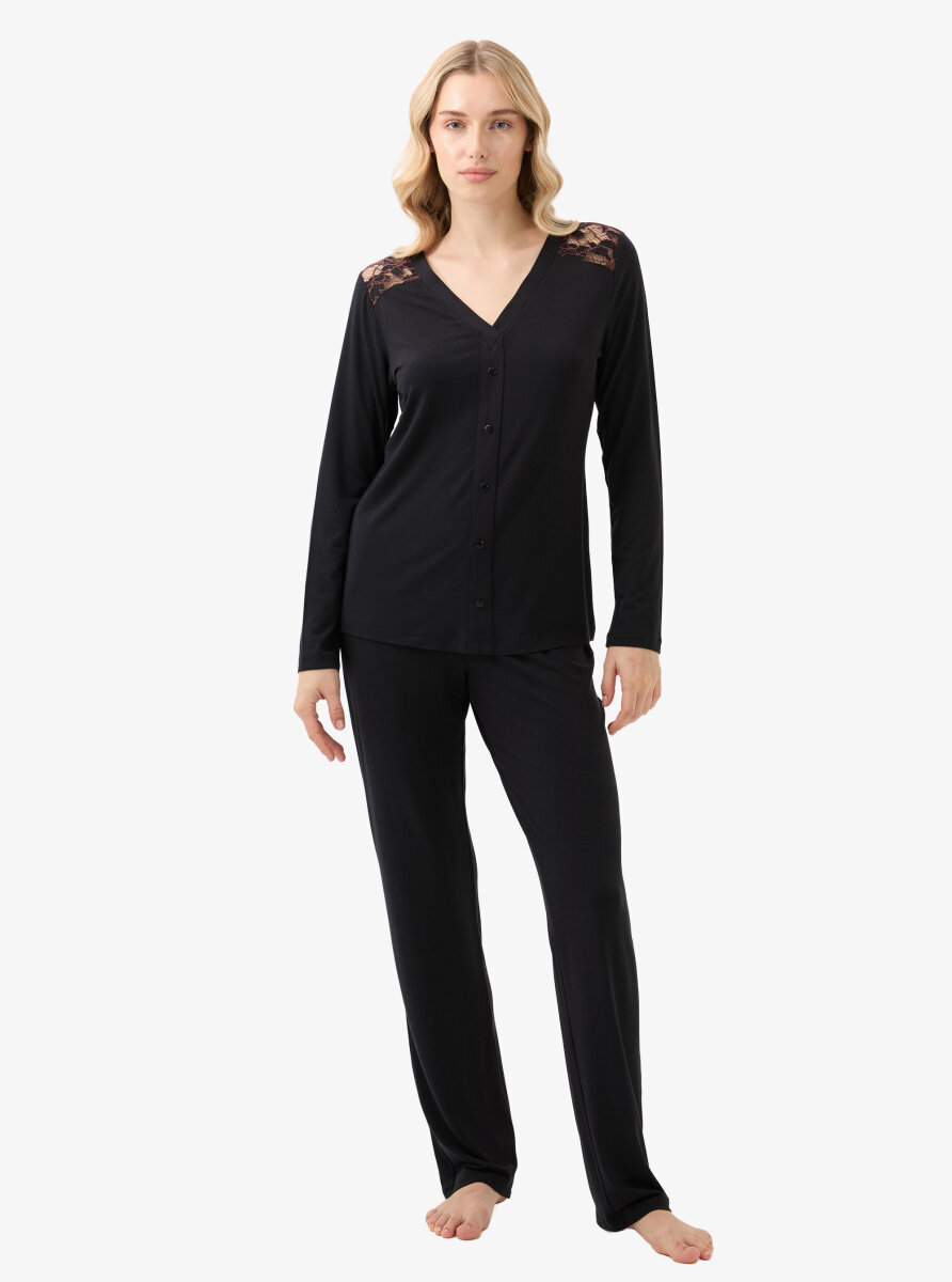 Kadın Pijama Takımı 51902 - Siyah - 3