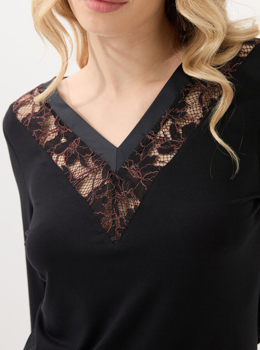 Kadın Pijama Takımı 51903 - Siyah - 4