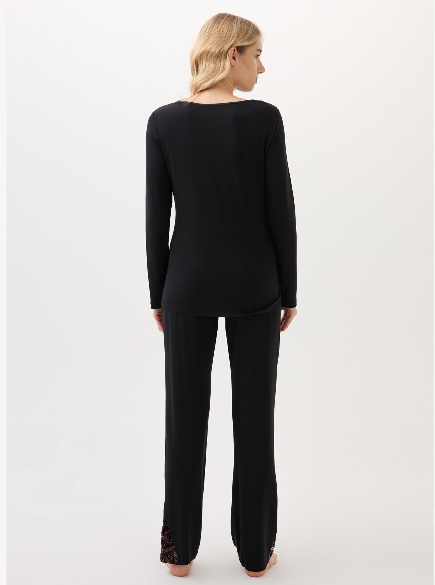 Kadın Pijama Takımı 51903 - Siyah - 3