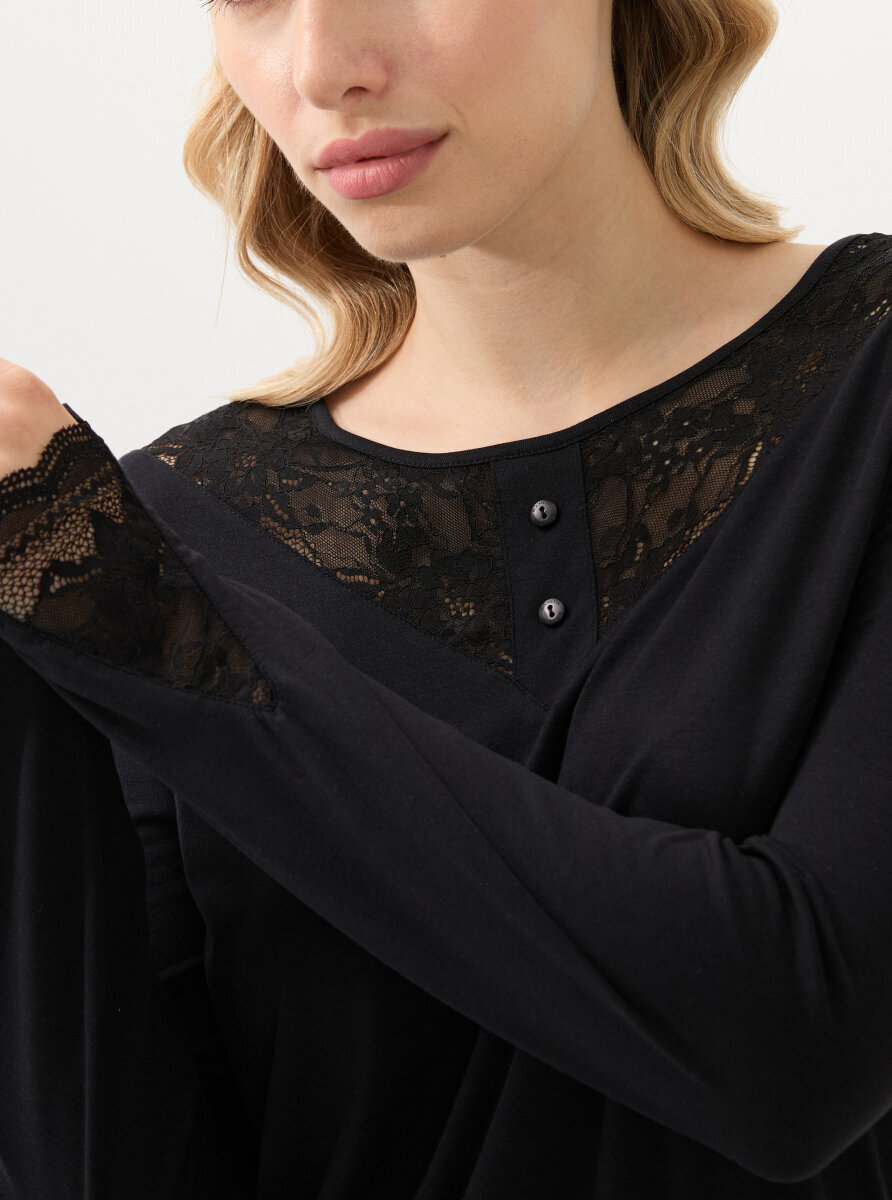 Kadın Pijama Takımı 51917 - Siyah - 4