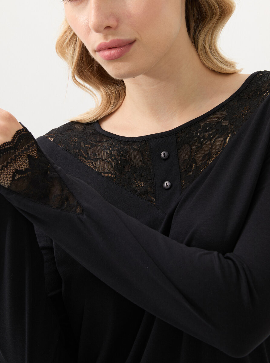 Kadın Pijama Takımı 51917 - Siyah - 4