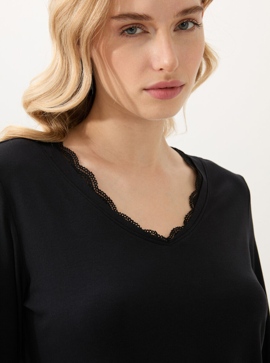 Kadın Pijama Takımı 51927 - Siyah - 3