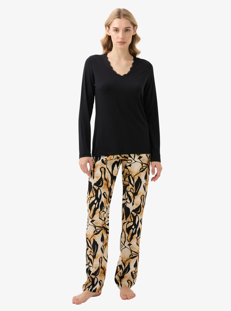 Kadın Pijama Takımı 51927 - Siyah - 5