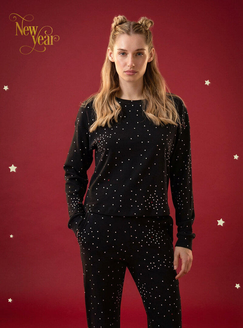 Kadın Pijama Takımı 51945 - Baskılı - Blackspade