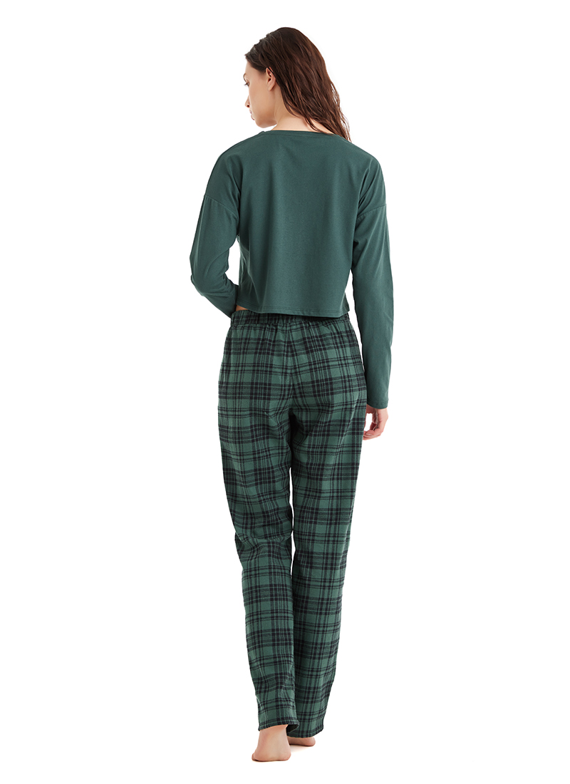 Kadın Pijama Takımı 60476 - Yeşil - 6