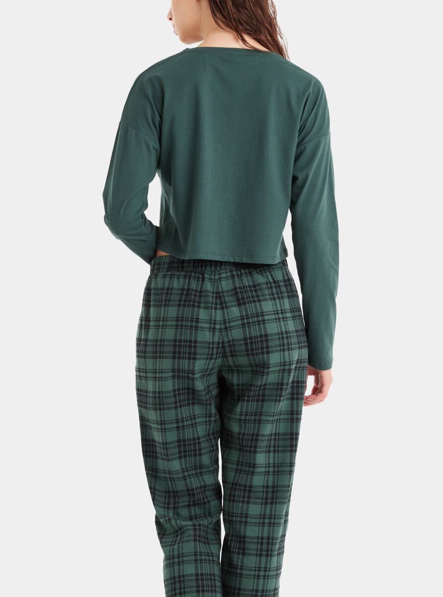 Kadın Pijama Takımı 60476 - Yeşil - 4