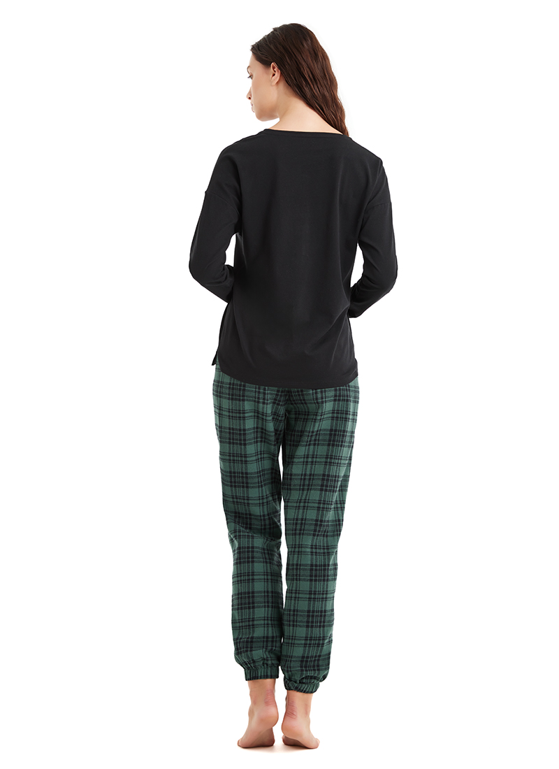 Kadın Pijama Takımı 60477 - Siyah - 4