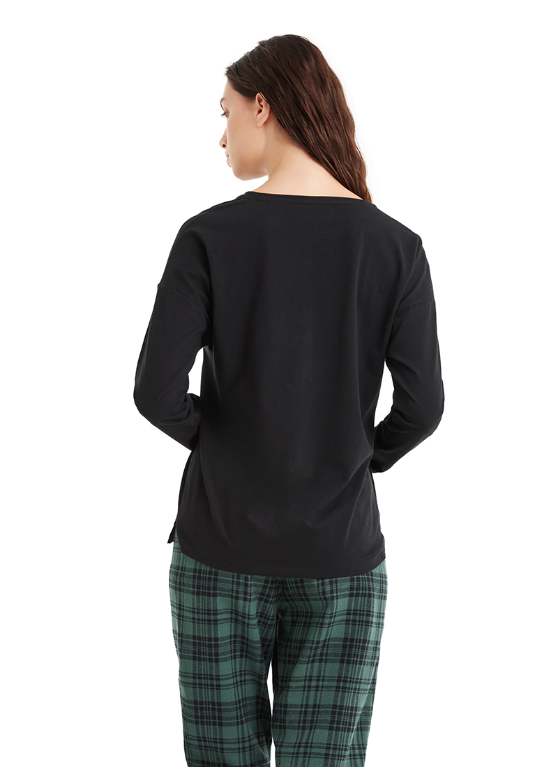 Kadın Pijama Takımı 60477 - Siyah - 2