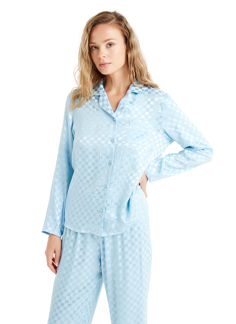 Kadın Pijama Takımı 60484 - Mavi - 6