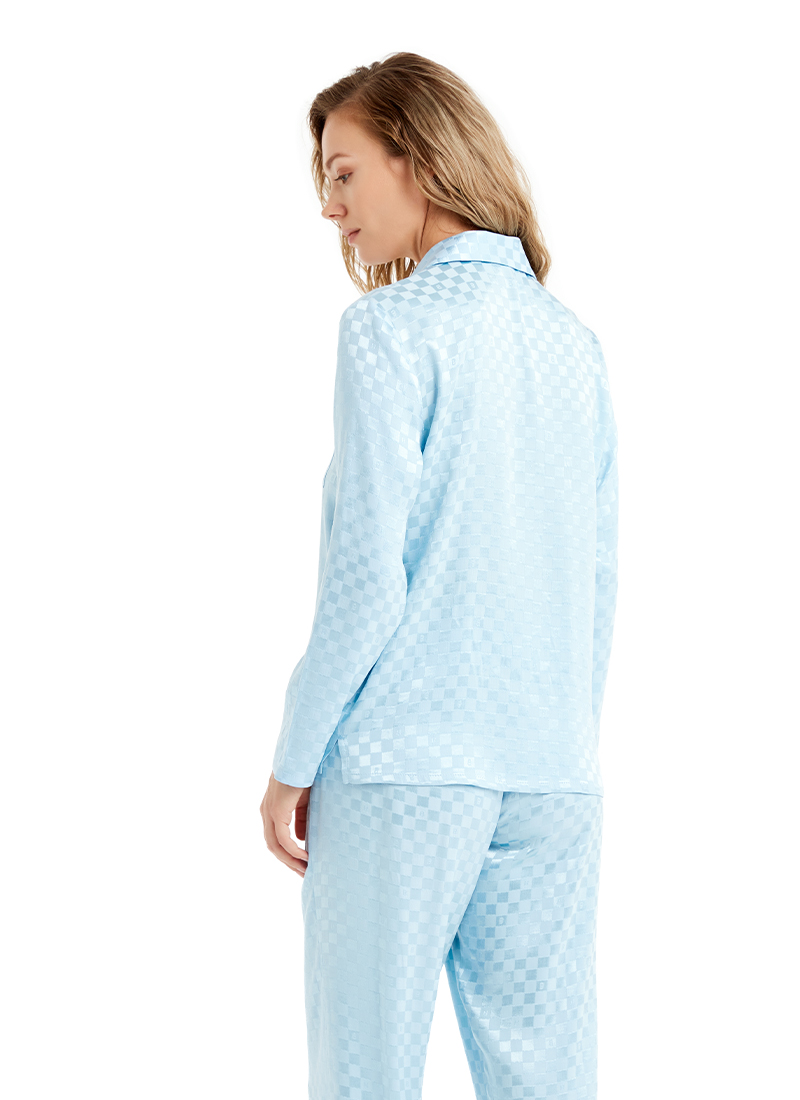 Kadın Pijama Takımı 60484 - Mavi - 7