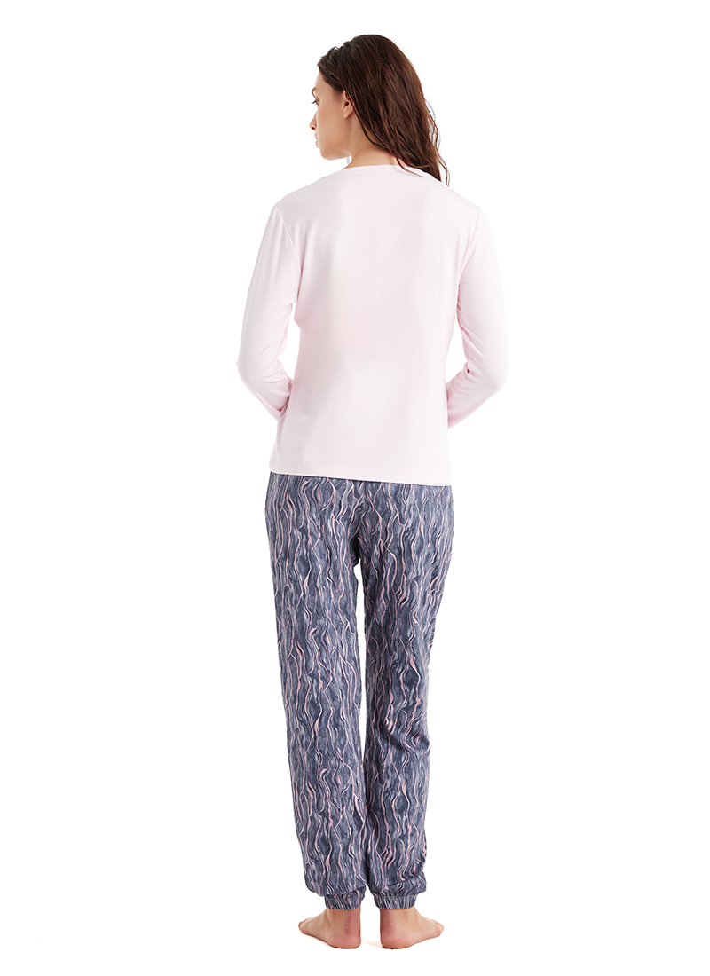 Kadın Pijama Takımı 60497 - Pembe - 2