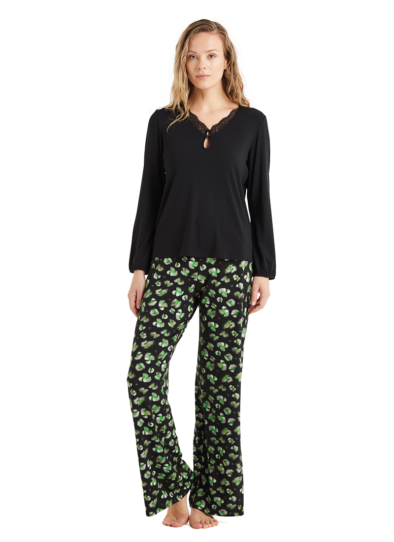 Kadın Pijama Takımı 60507 - Siyah - 3