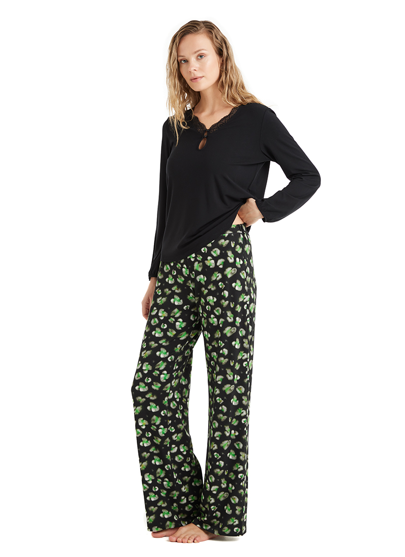 Kadın Pijama Takımı 60507 - Siyah - 5