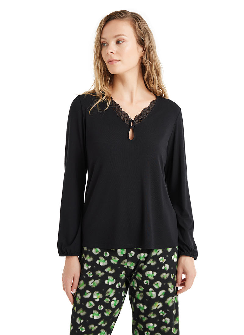 Kadın Pijama Takımı 60507 - Siyah - 6