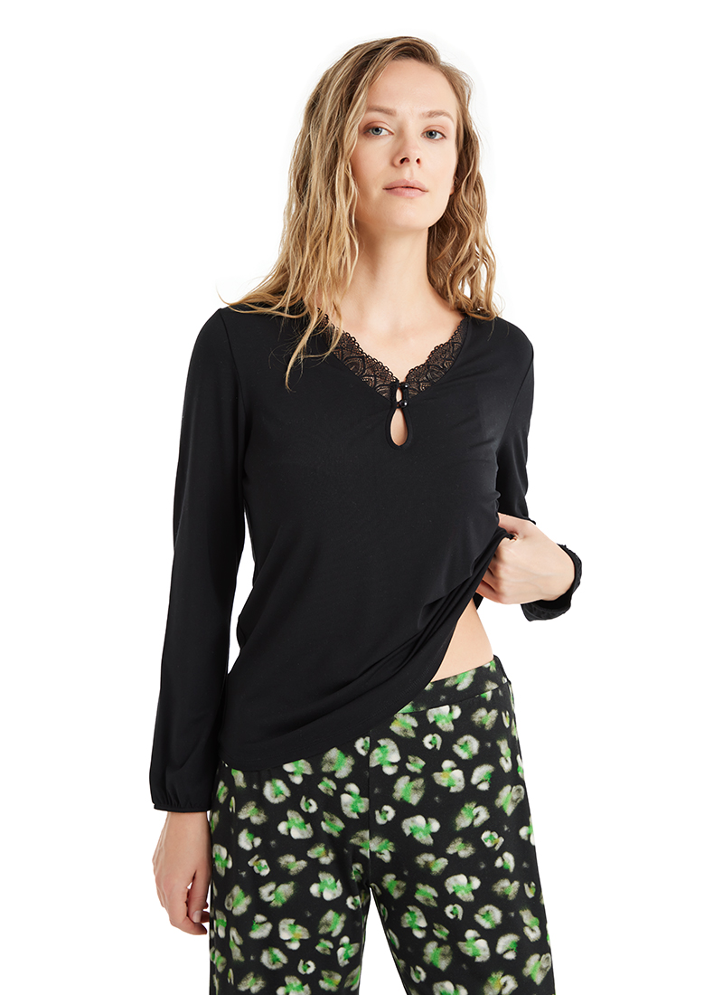 Kadın Pijama Takımı 60507 - Siyah - 7